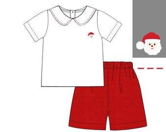Santa Short Set in Red