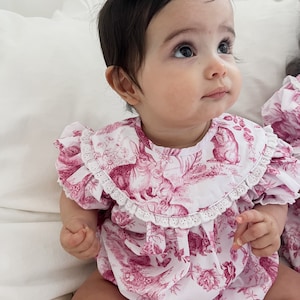 Pink Lone Star Toile Smocked Bubble main image 1