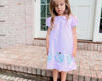 Emma Pink Gingham Apple Dress-School Dress-Cute Dress-Schol Clothing. School Outfits-Back to School Gift-Kid Clothing-Kid Outfits