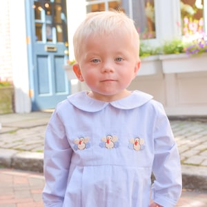 thanksgiving smock dress Fall Pumpkin Embroidery Plaid Girls 4 DRG52525 Body Smocked Turkey Bishop 18m