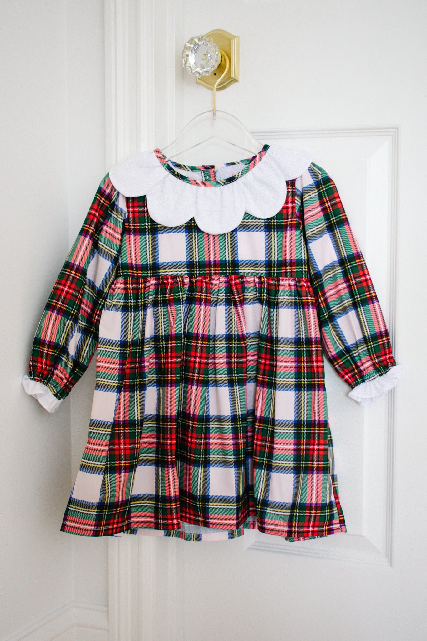 Christmas Plaid Smocked Dress