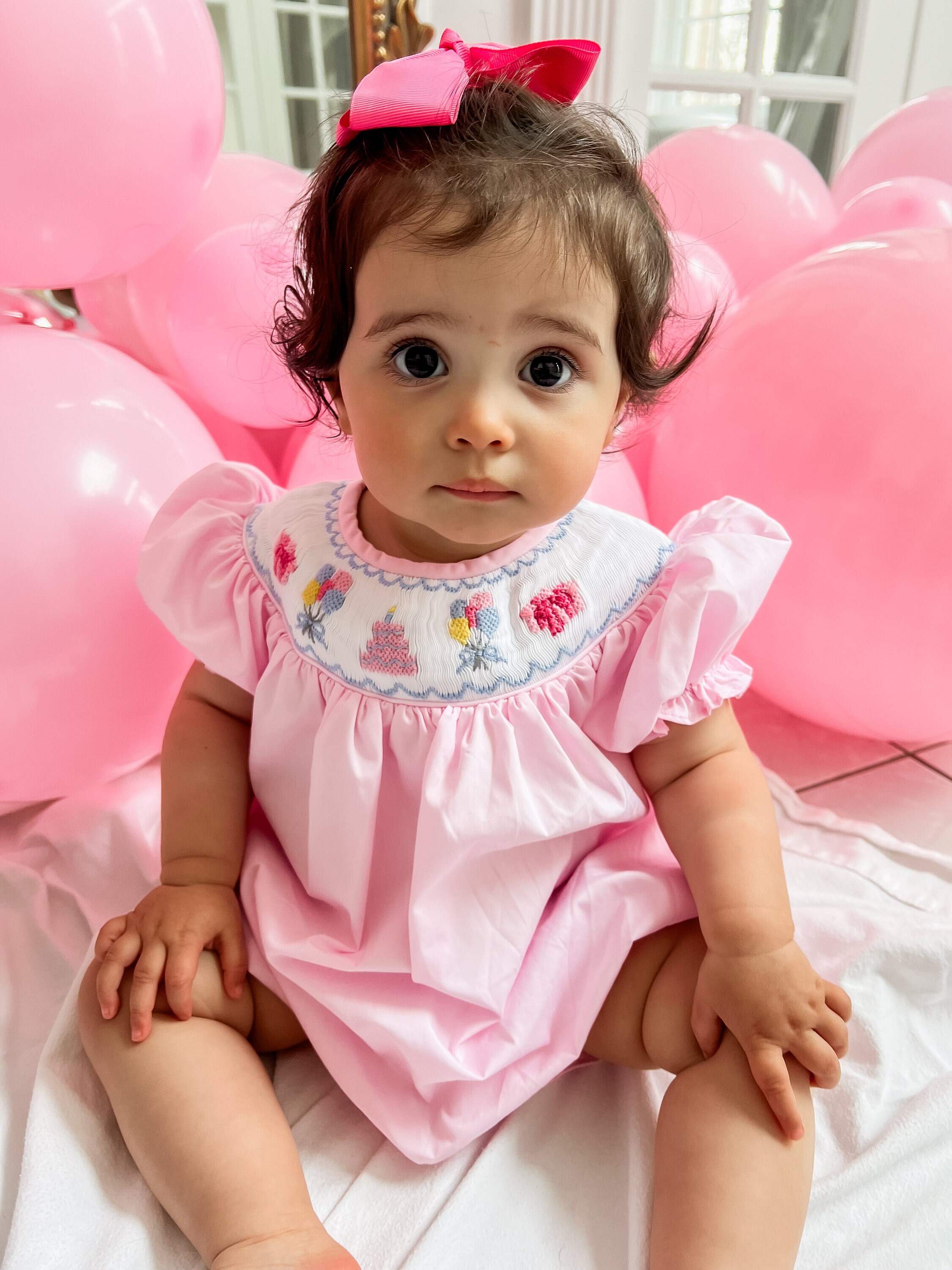 blue dress for baby girl Pixie Smocked Dress Raspberry Gelato – Cake For Dinner