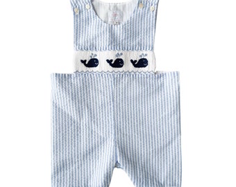 Navy Blue Whale Boy Shortall