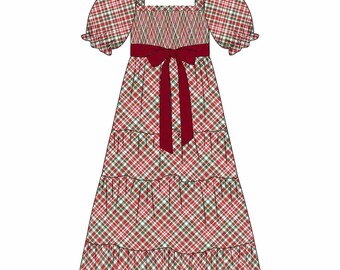 Winterberry Women's Dress with Velvet Bow
