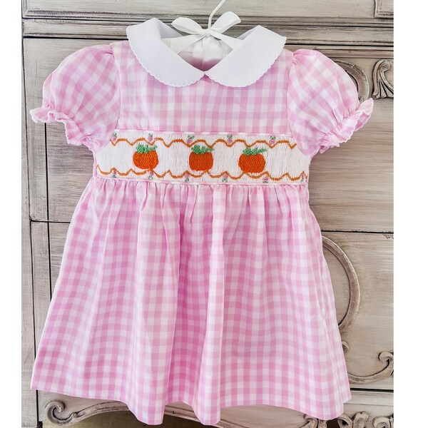 Pink Gingham Pumpkin Dress main image 0