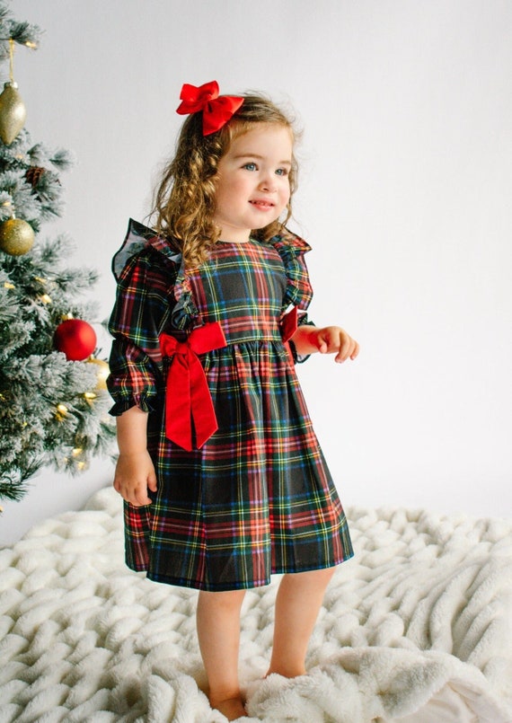 white christmas dresses Green Smocked Christmas Tree Dress main image 0