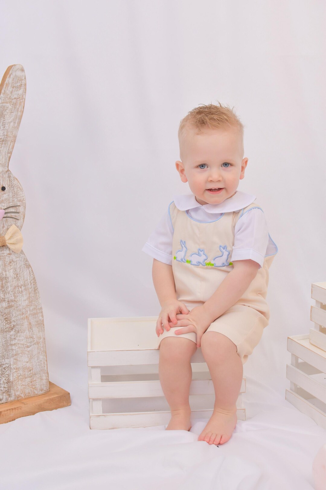 Smocked Bunnies Short Set