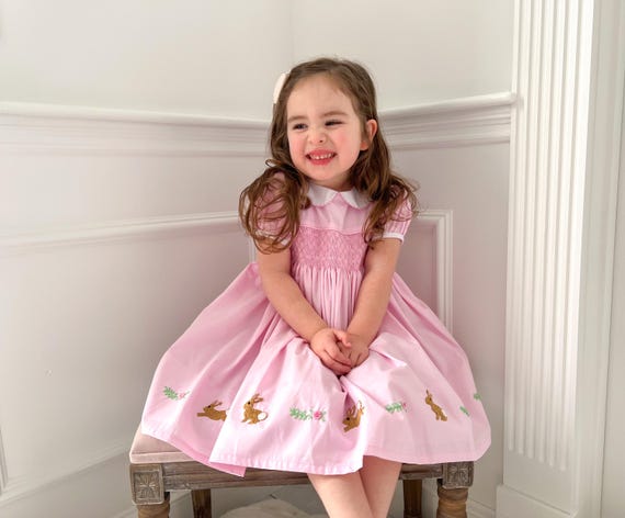 Evelyn Smocked Dress in Pink Evelyn Smocked Dress in Pink