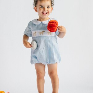 Baby Boy Blue Gingham Bubble main image 0