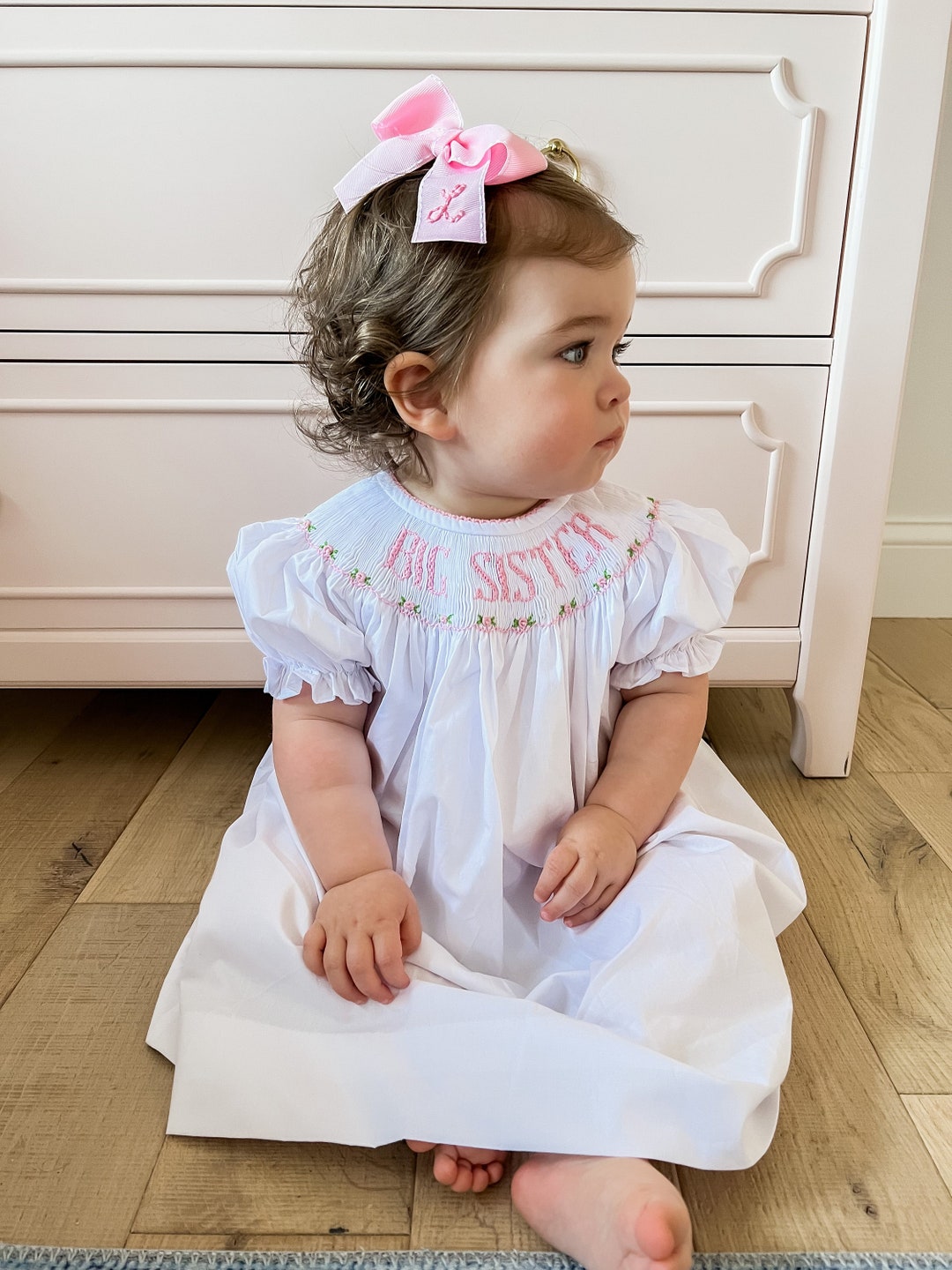 Vive La Fete Big Sister Smocked Pink T-Shirt main image 1