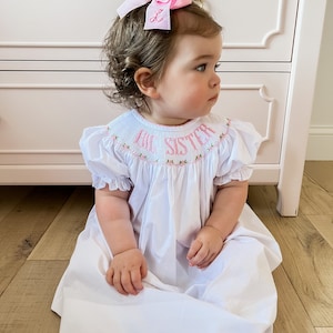 Big Sister Pink Smocked Dress