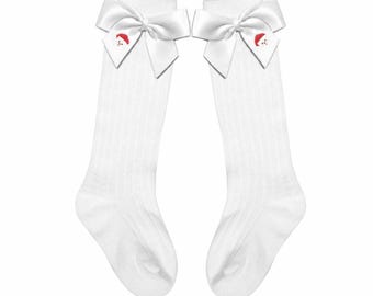 Santa Bow Socks