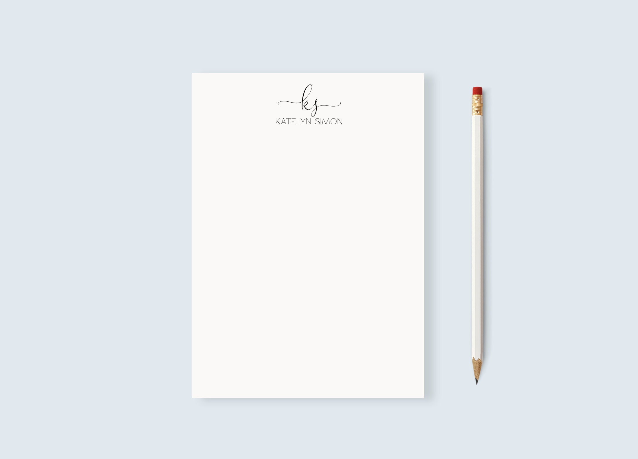 Monogram Personalized Notepad - Personalized Stationery Set - Notepad…