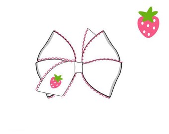 Pink Strawberry Bow