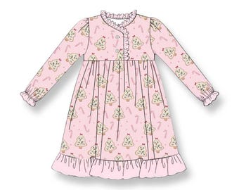 Pink Christmas Cookie Nightgown