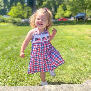 Gingham Smocked Dress