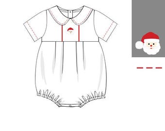 Santa Boy Bubble in White