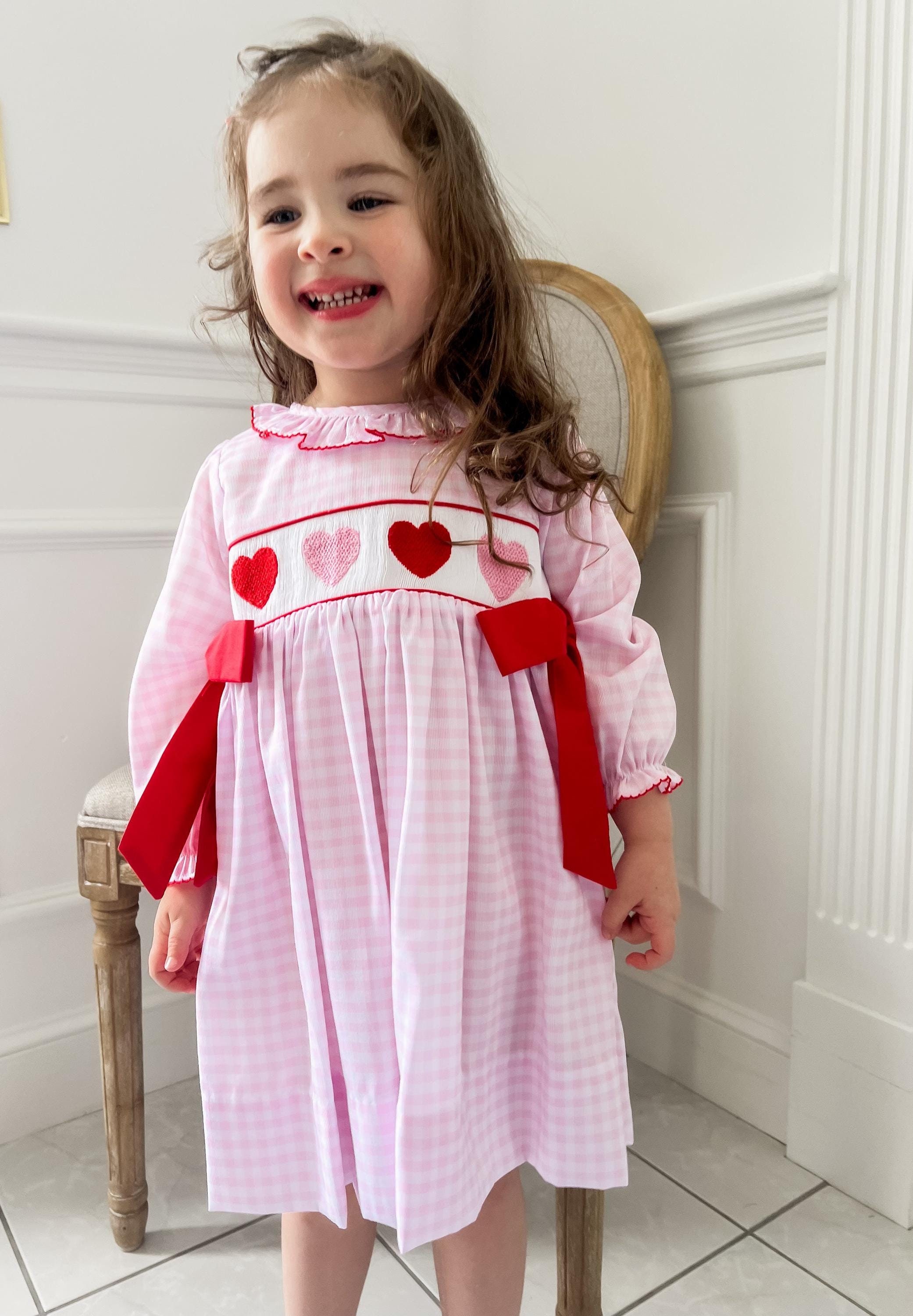 Valentines Day Smocked Dress - Etsy Valentines Day Smocked Dress - Etsy