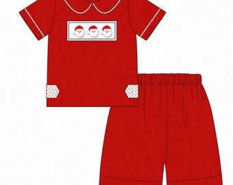Saint Nick Polka Dot Short Set