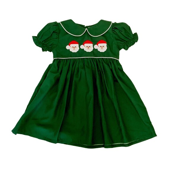 Green smocked christmas best sale dresses
