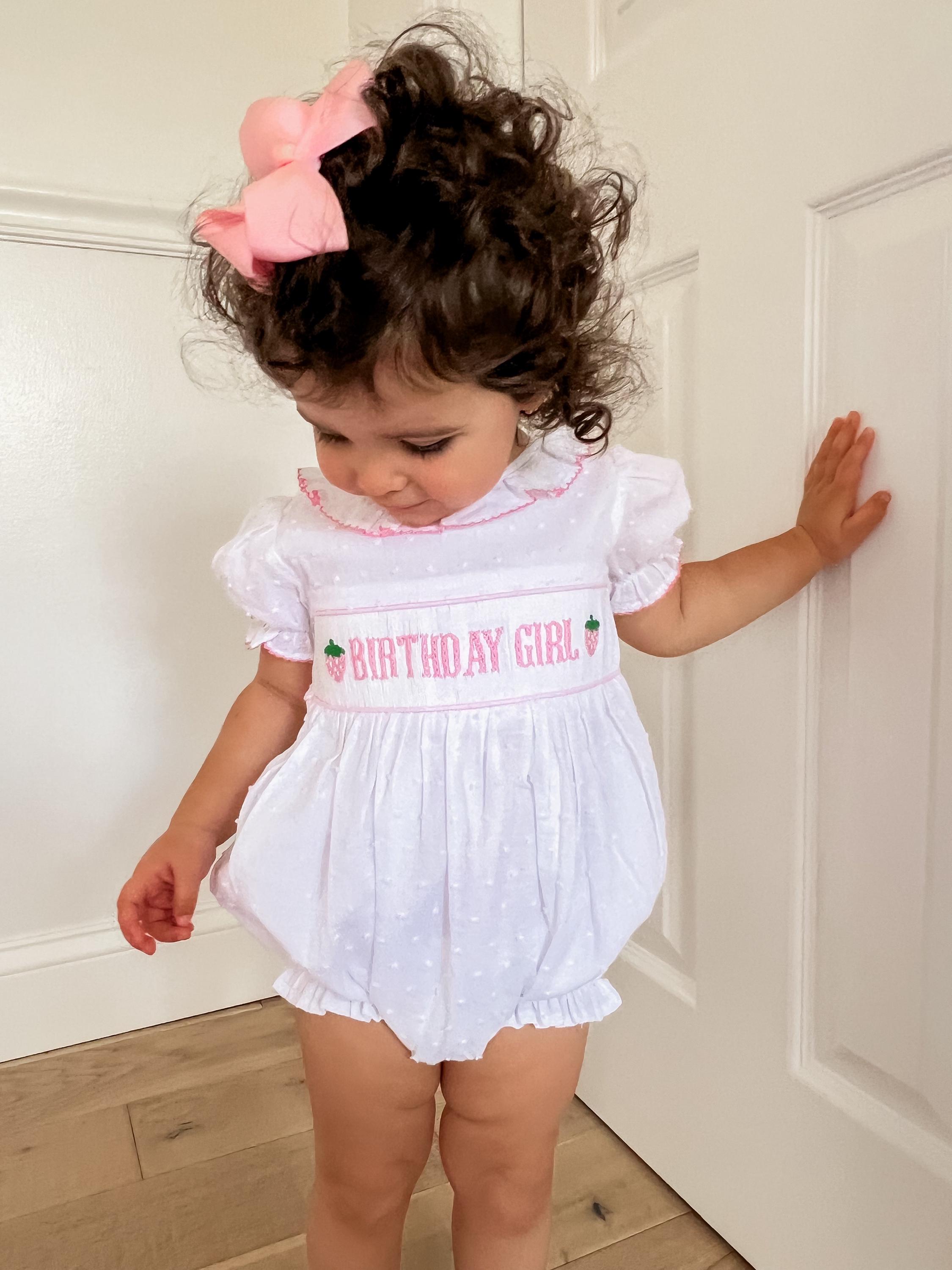 birthday dresses for baby girl 1 year Newborn Baby Girl Birthday Baptism Dress One Shoulder Puff Sleeves Princess Dress 80 (9-12M) / Pink main image 1