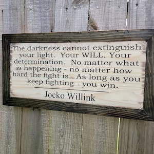 As Long As You Keep Fighting Jocko Willink Quote Sign: Motivational Wood Wall Art