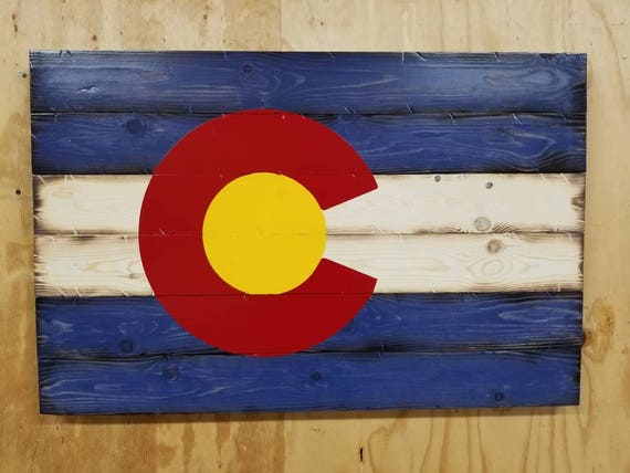 Rustic Wood Colorado Flag | Colorado State Flag Wall Art | Colorado Wall Decor