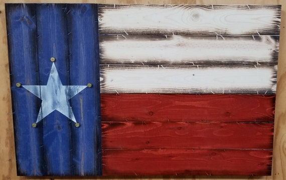 Wooden Rustic Style Texas Flag with Bullet Casings