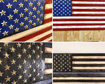 American Flag with Shell Casings | Wooden USA Flag | Bullet Casings flag | Pallet Flag | Man Cave Decor | Rustic American Decor