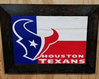 Wooden Rustic-Style Houston Texas Sign