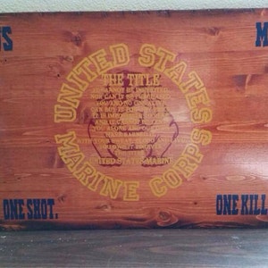 Marine Corps &quot;The Title&quot; Sign