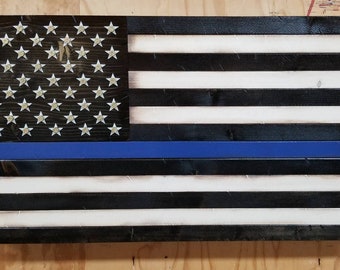 Thin Line American Flag with Hidden Storage Compartment