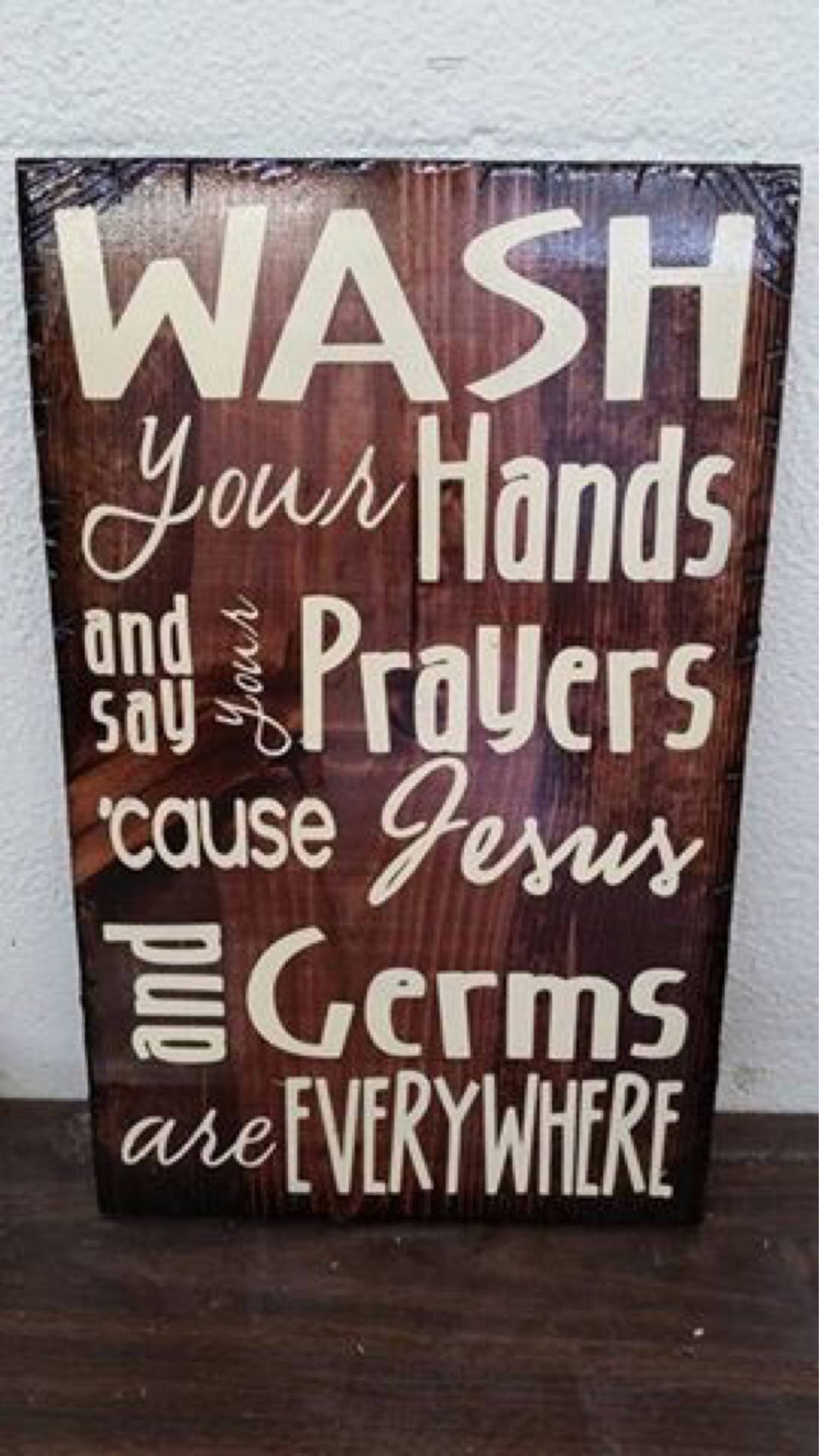 Wash Your Hands Wood Sign: Distressed Religious Decor (12x18) - Etsy