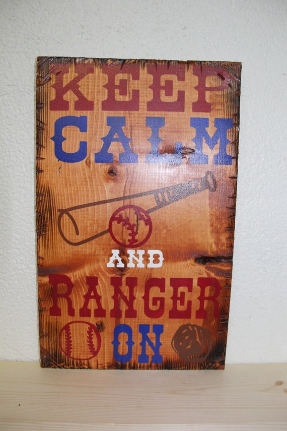 Keep Calm and Ranger On Wooden Rustic-Style Sign (Gunstock)