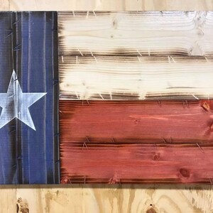 14&quot;x21&quot; Handmade Rustic Wooden Texas Flag