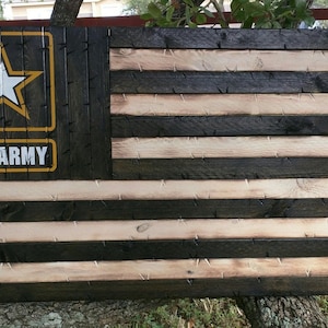 U.S. Army black and white flag.