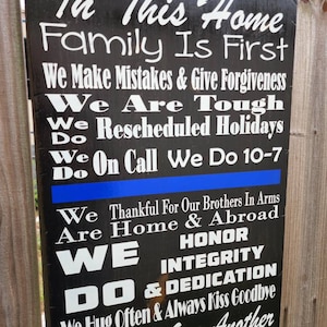 In This House Sign for Police Officer Family