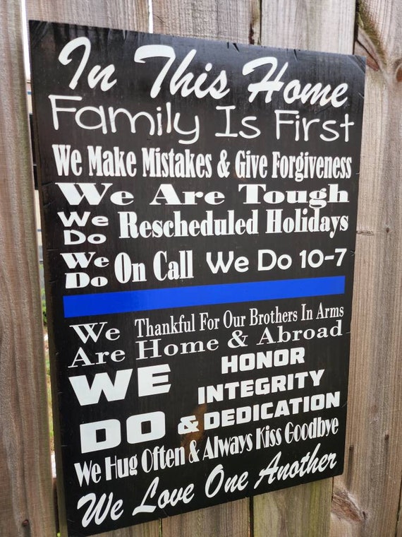 In This House Sign for Police Officer Family