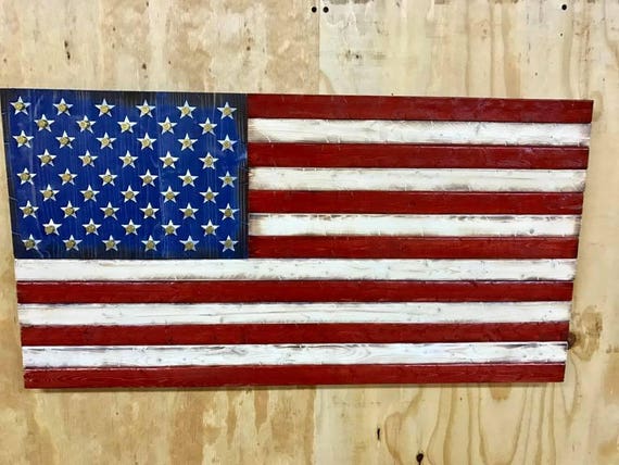 American Flag With Shell Casings Wooden Usa Flag Bullet Etsy 日本