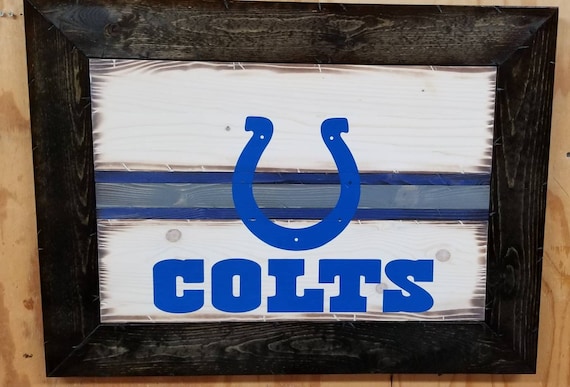 Wooden Rustic-Style Indianapolis Colts Sign