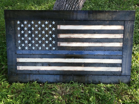 Framed Thin ANY COLOR Line American Flag