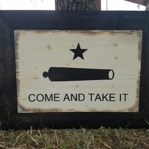 Framed Come And Take It Flag