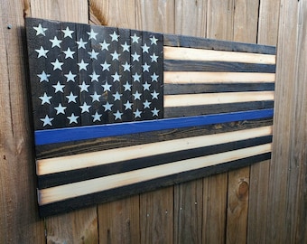 Thin **Any Color** Line Rustic American Flag