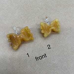 bow tie pasta pendant, glass pasta pendant, flamework pasta necklace