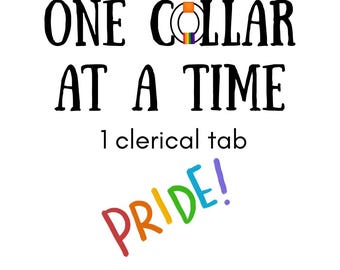 Clergy Collar Tab: 1 Pride Tab