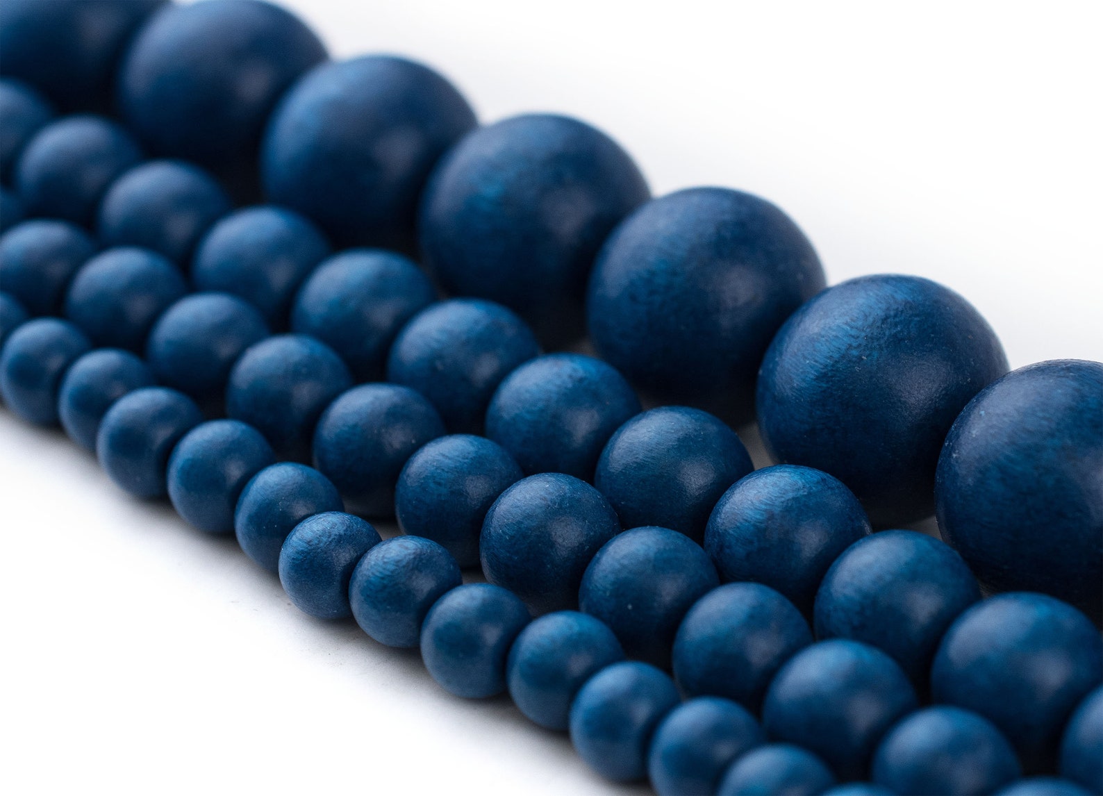 Azul Blue Wood Beads Round Natural Wooden 6mm 8mm 10mm 12mm Etsy