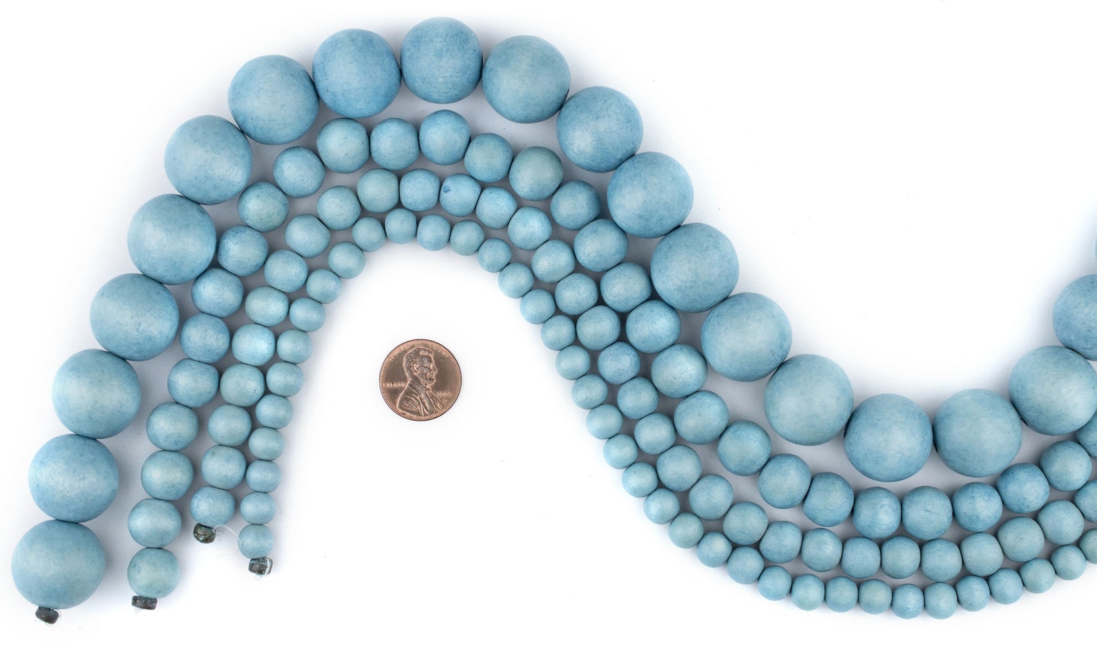 Light Blue Wood Beads Round Natural Wooden 6mm 8mm 10mm 12mm Etsy