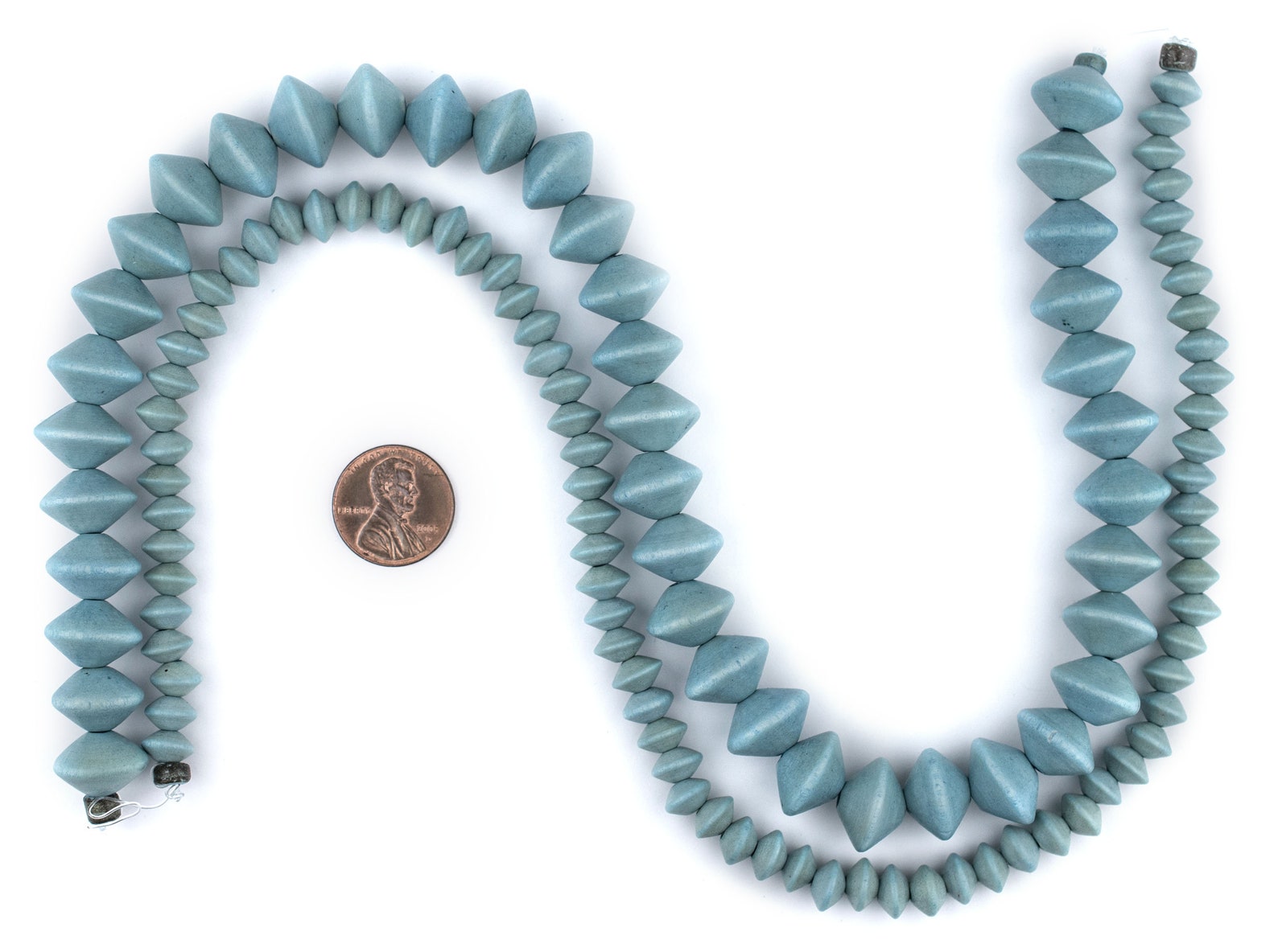 Light Blue Wooden Bicone Beads: Choose 8mm or 15mm Full - Etsy