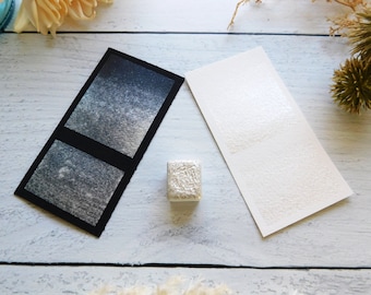 Moon Dust | Handmade Watercolor | Pearlescent White Sparkle