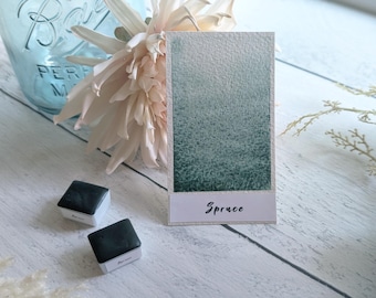Spruce | Handmade Watercolor | Matte Deep Green
